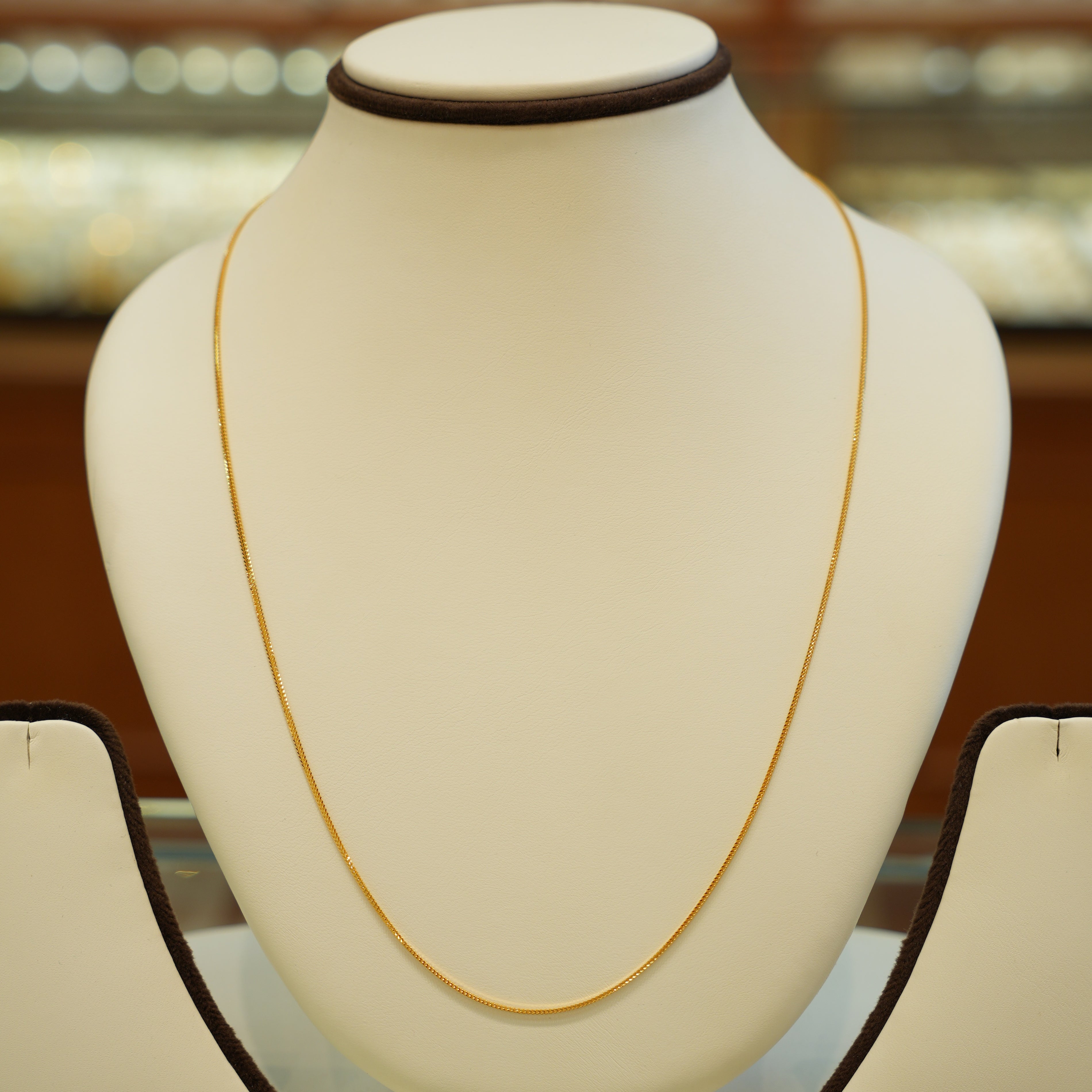 22K Plain Gold Chain (20 Inches)