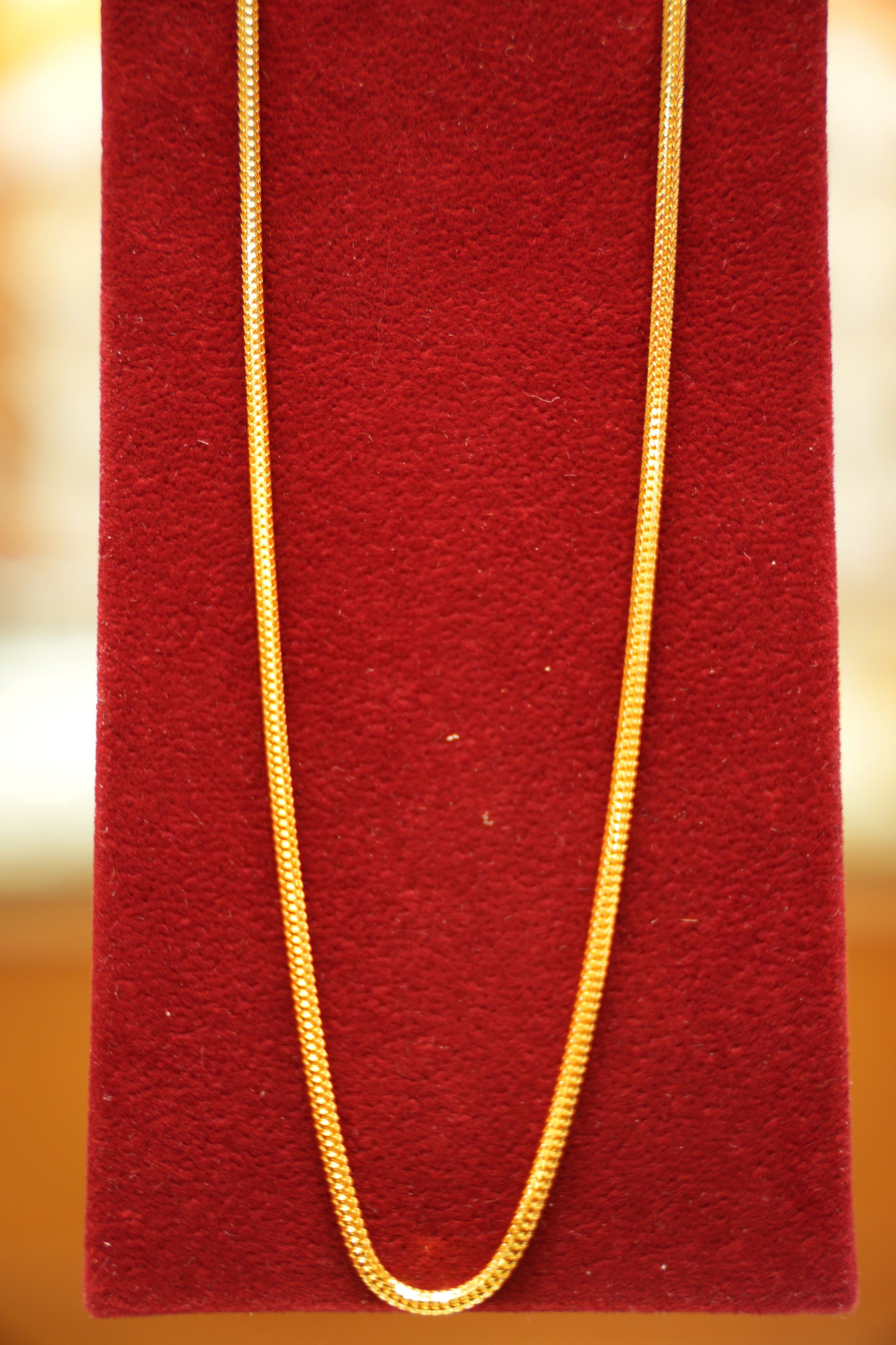 22K Gold Plain Chain (20 Inches)