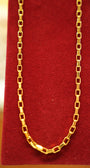 22K Plain Gold Link Chain (20 Inches)