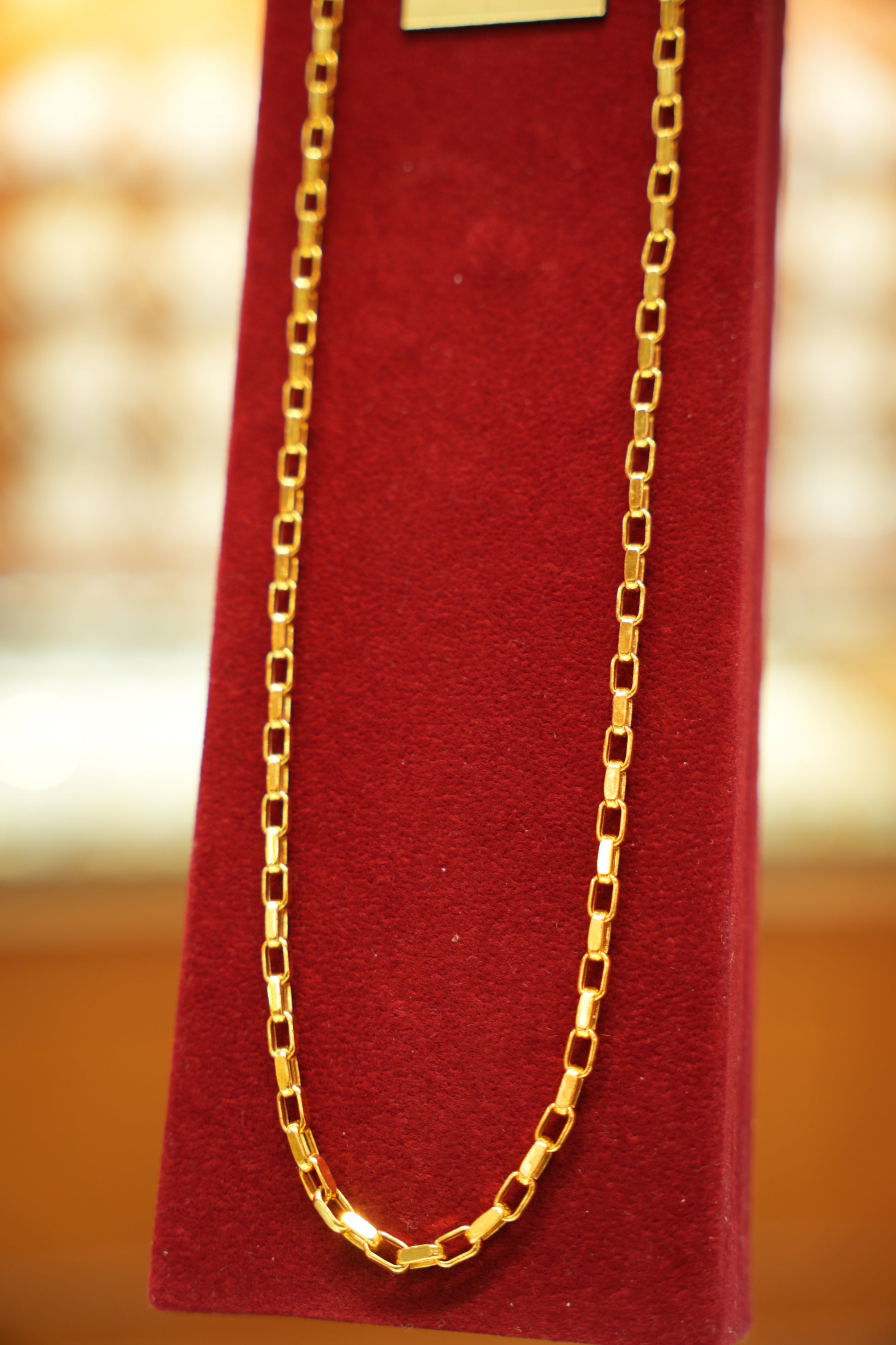 22K Plain Gold Link Chain (20 Inches)