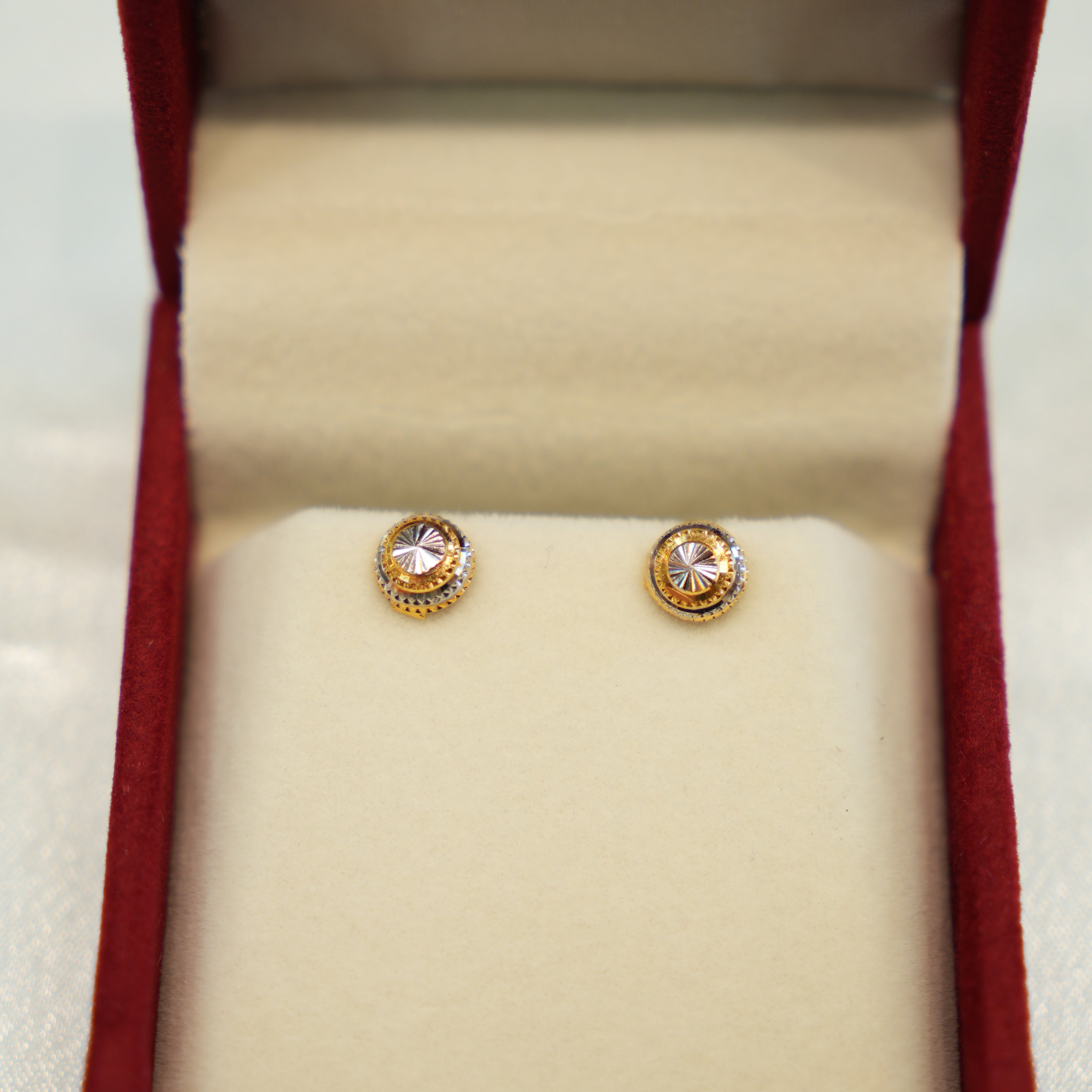22K Gold Classic Stud Earrings