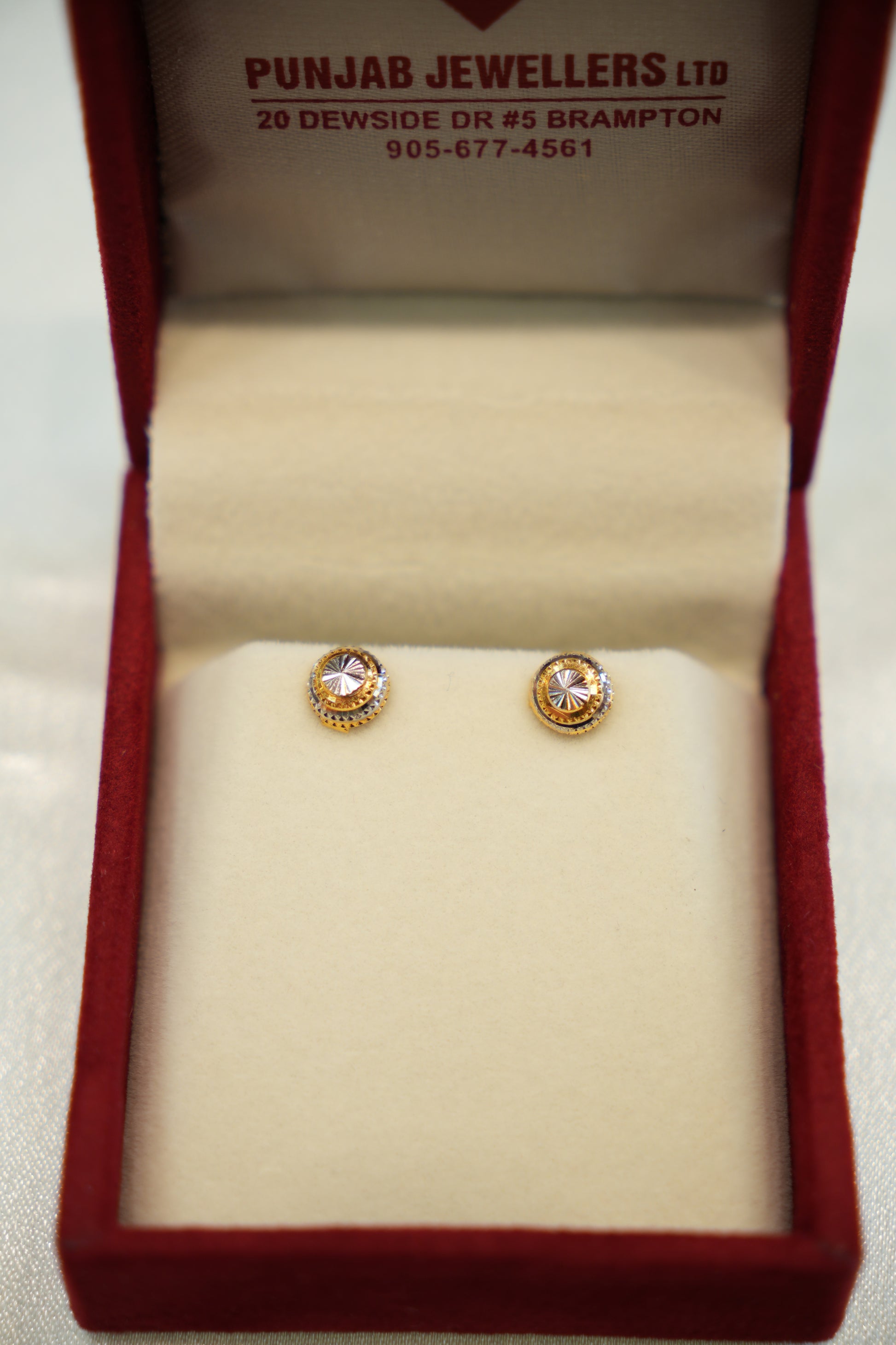 22K Gold Classic Stud Earrings