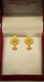 22K Gold Designer Drop Earrings