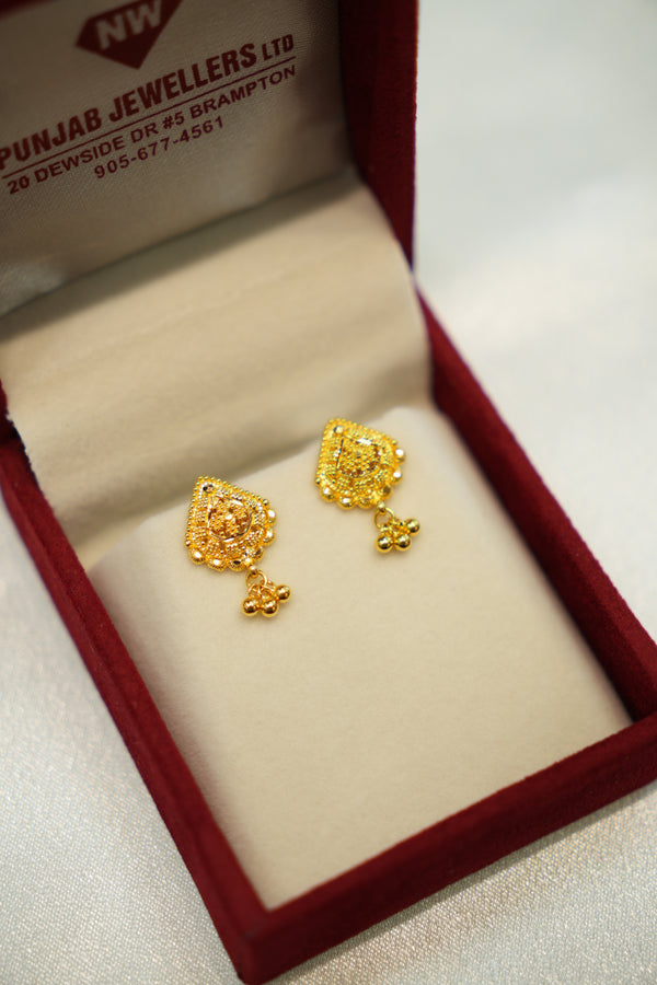 22K Gold Ladies Earrings