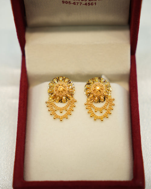 22K Gold Ladies Earrings