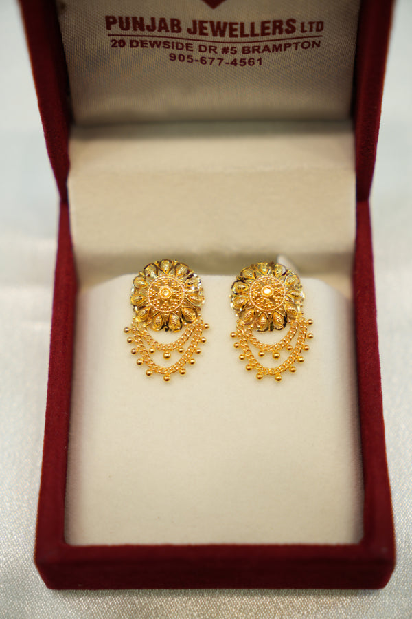 22K Gold Ladies Earrings