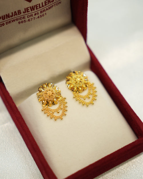 22K Gold Ladies Earrings