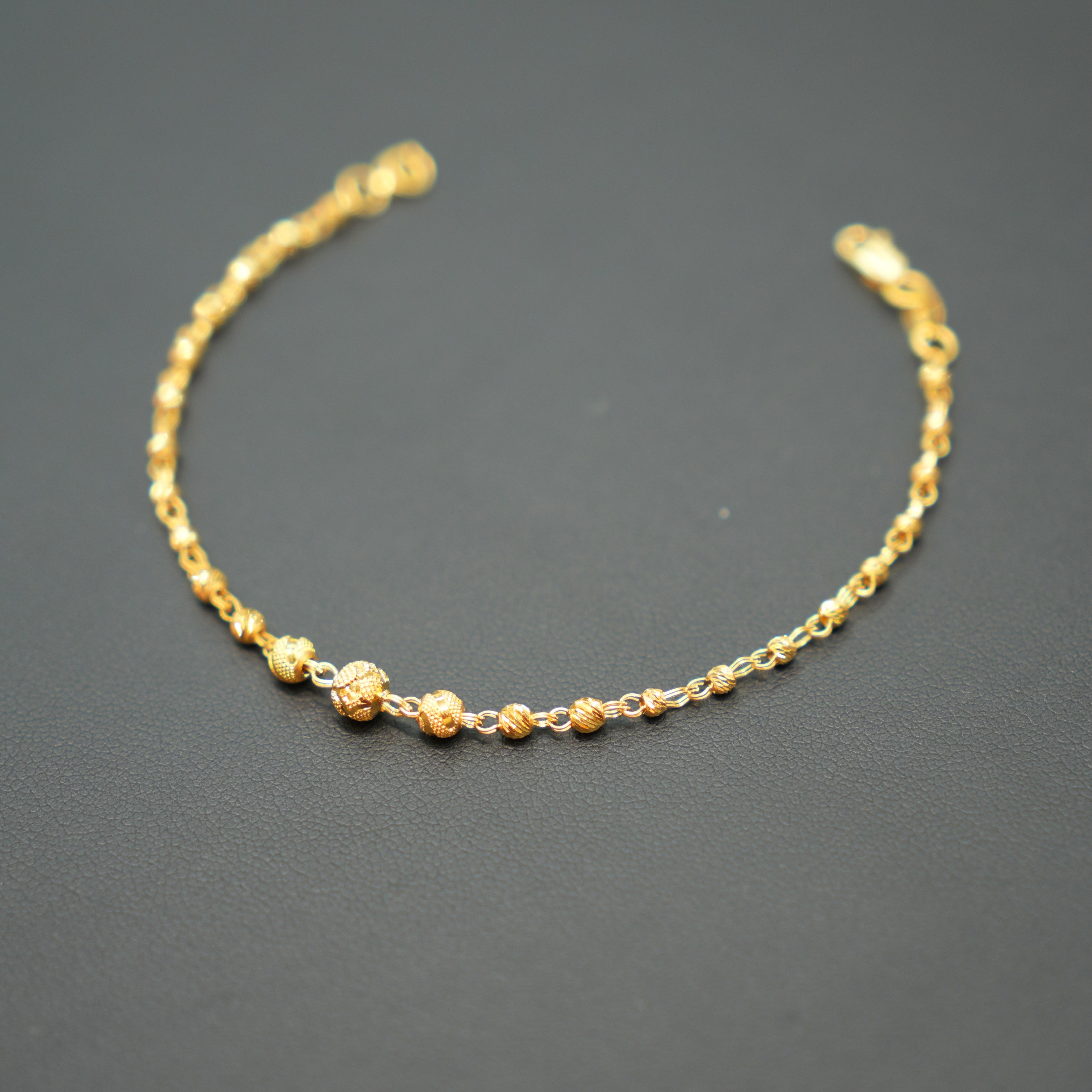 22K Gold Beaded Bracelet