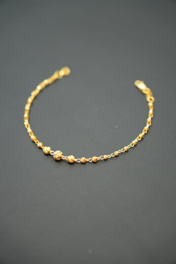 22K Gold Beaded Bracelet