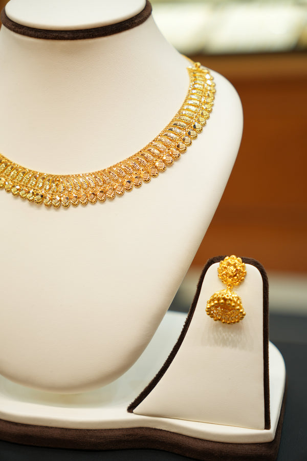 22K Gold Elegant Wedding Set