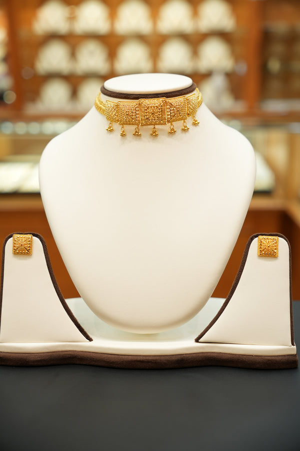 22K Premium Gold Choker Set