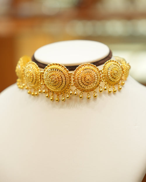 22K Gold Choker Set