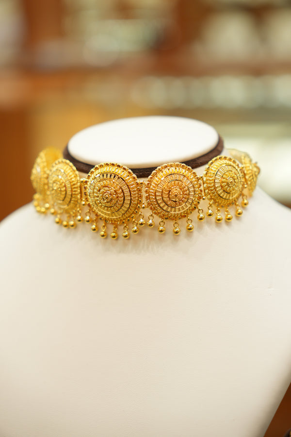 22K Gold Choker Set
