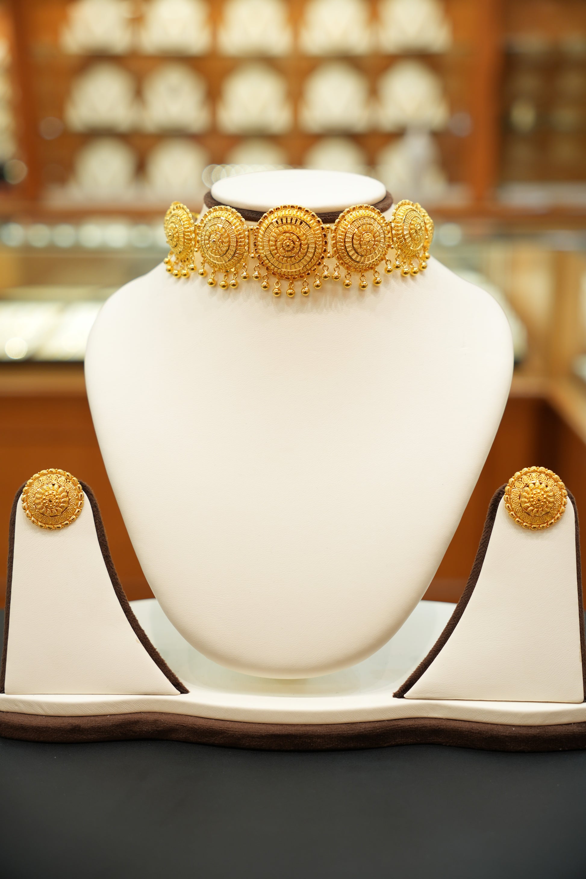 22K Gold Choker Set