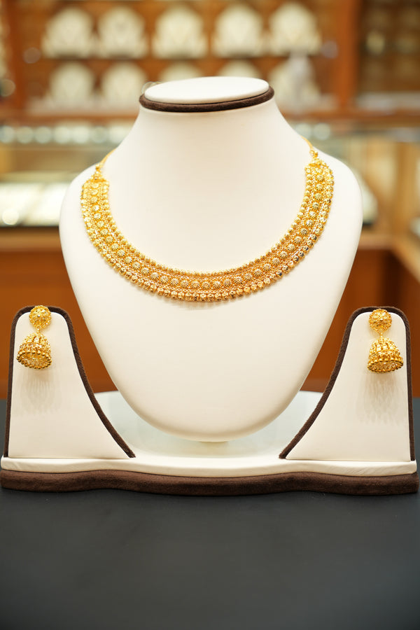 22K Gold Bridal Choker Set