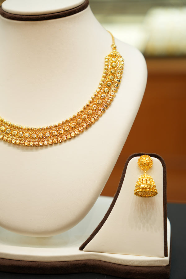 22K Gold Bridal Choker Set