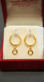 22K Gold Elegant Hoop Earrings