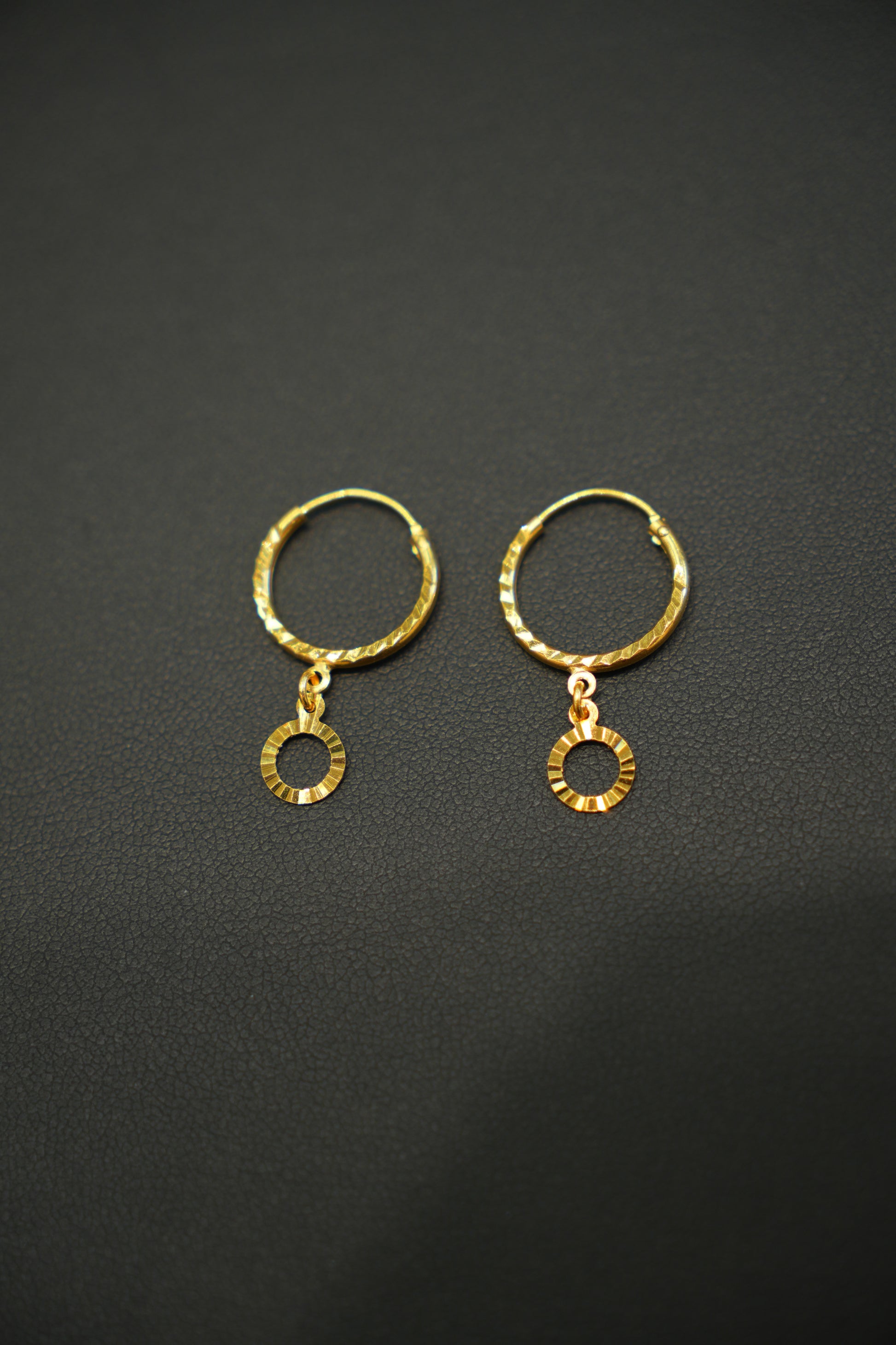 22K Gold Elegant Hoop Earrings