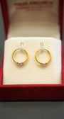 22K Gold Minimal Hoop Earrings