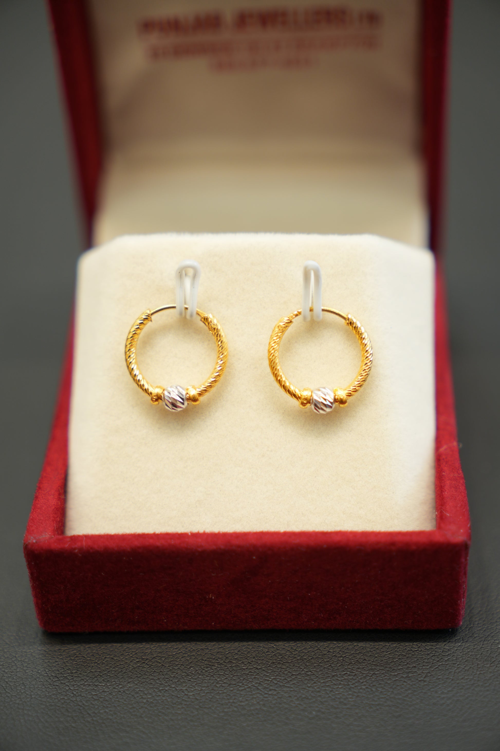 22K Gold Minimal Hoop Earrings