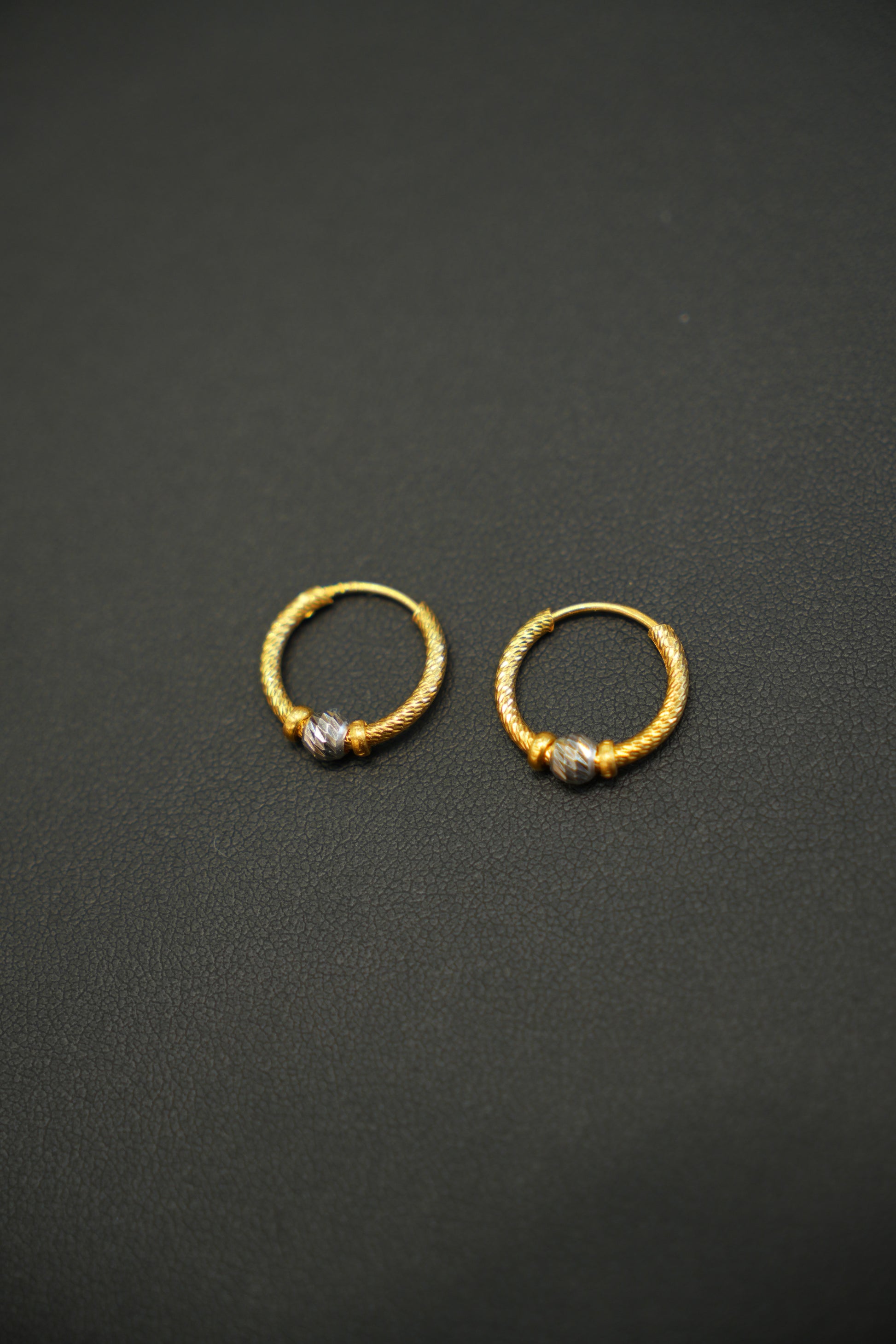 22K Gold Minimal Hoop Earrings