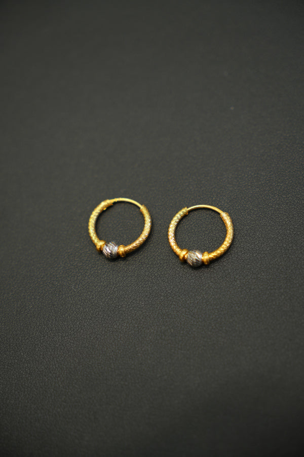 22K Gold Minimal Hoop Earrings