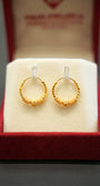 22K Gold Contemporary Hoops