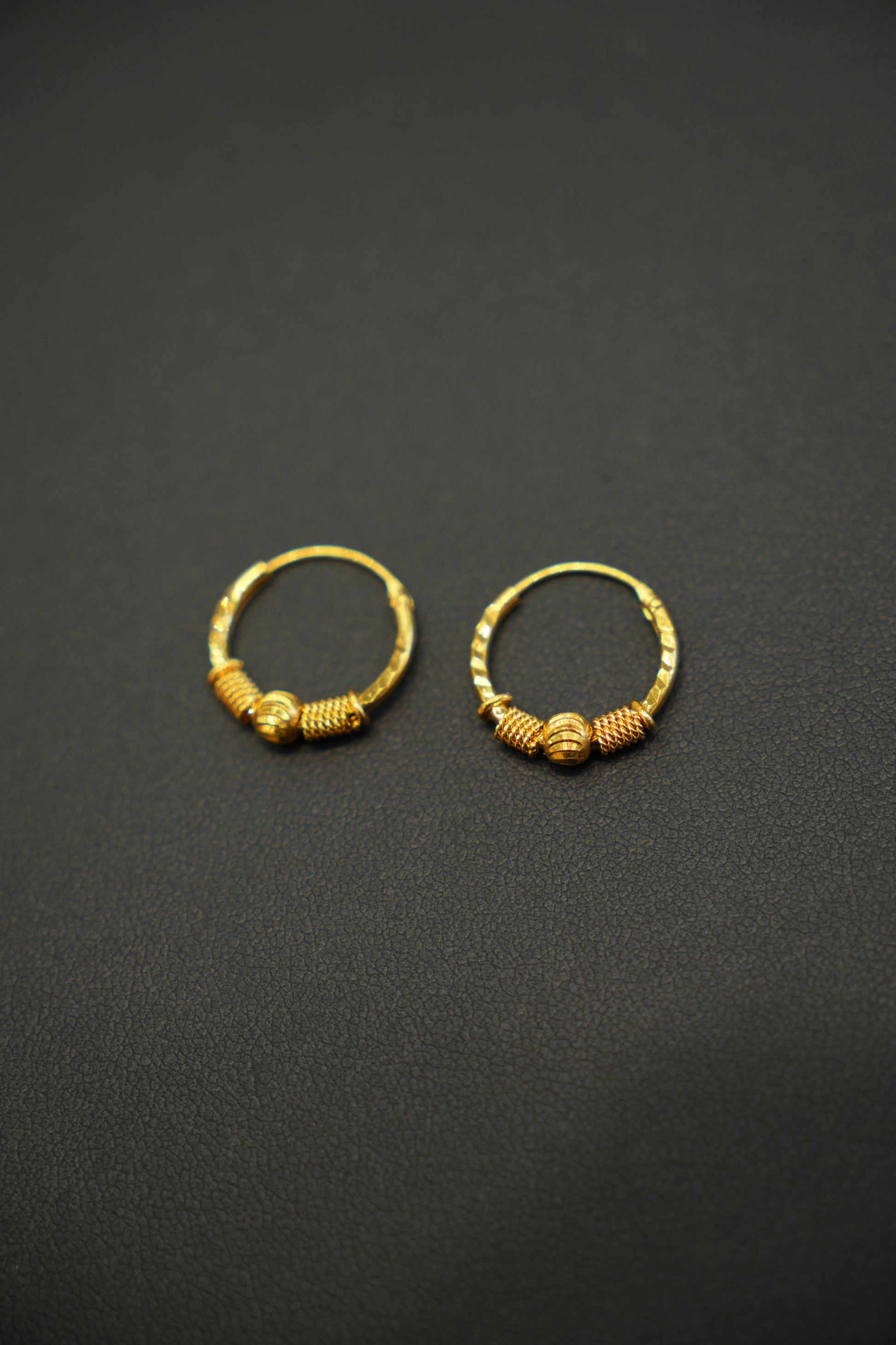 22K Gold Contemporary Hoops