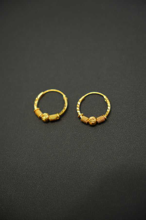 22K Gold Contemporary Hoops