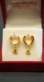 22K Gold Ladies Hoop Earrings