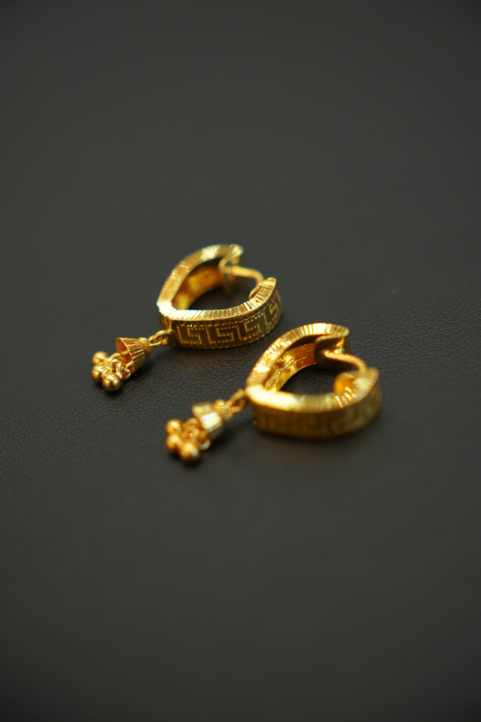 22K Gold Ladies Hoop Earrings
