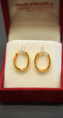 22K Gold Signature Hoop Earrings