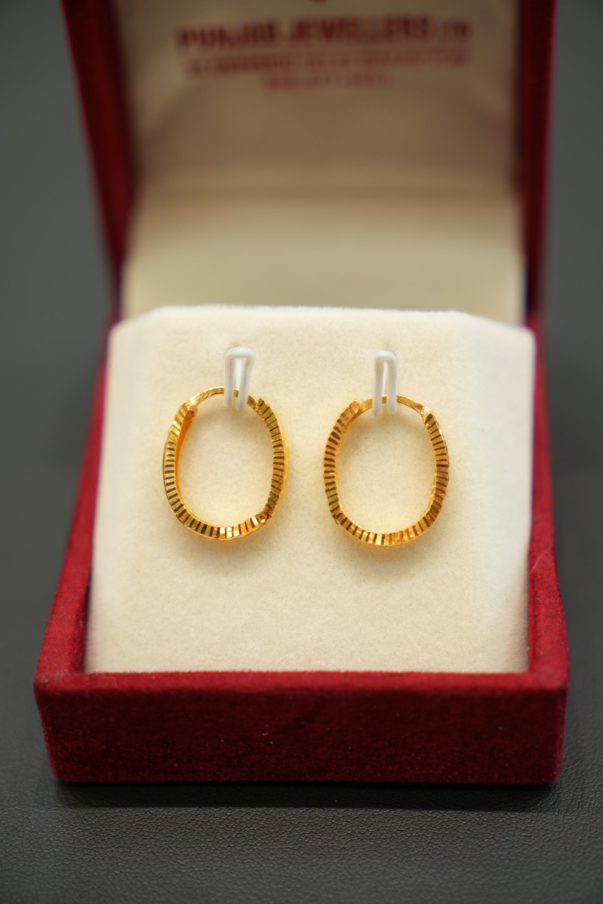 22K Gold Signature Hoop Earrings