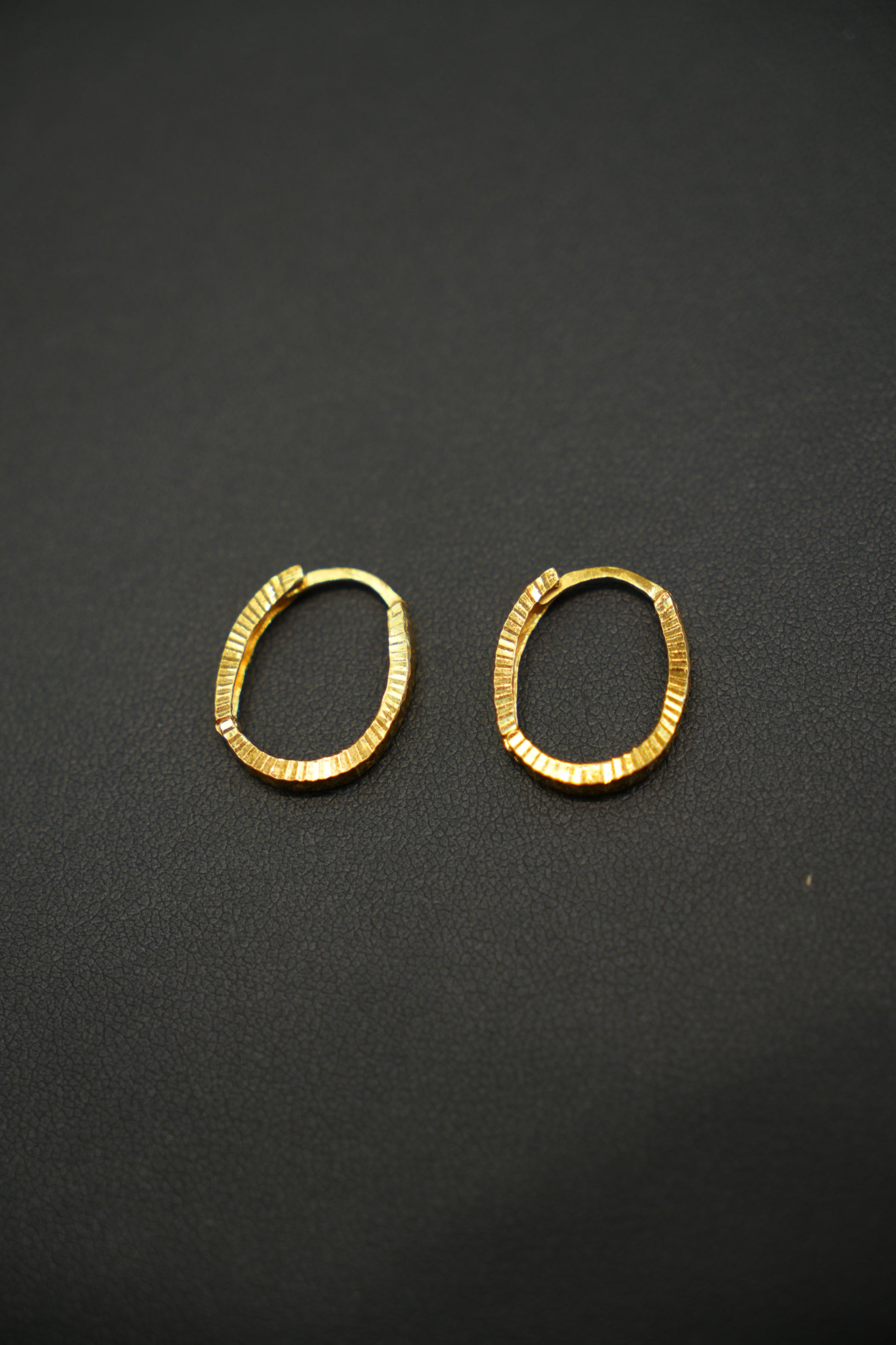 22K Gold Signature Hoop Earrings