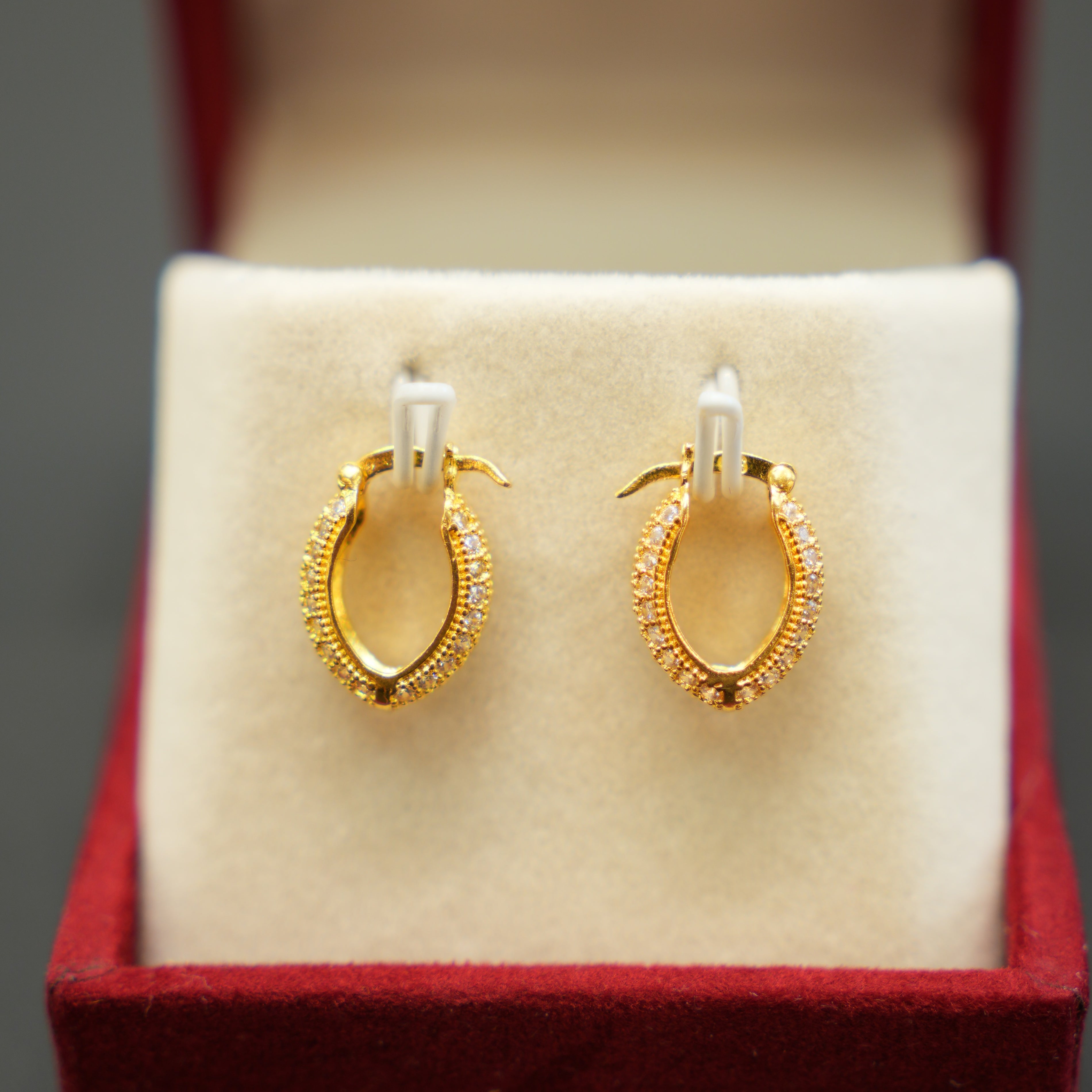 22K Gold Luxury Hoop Earrings