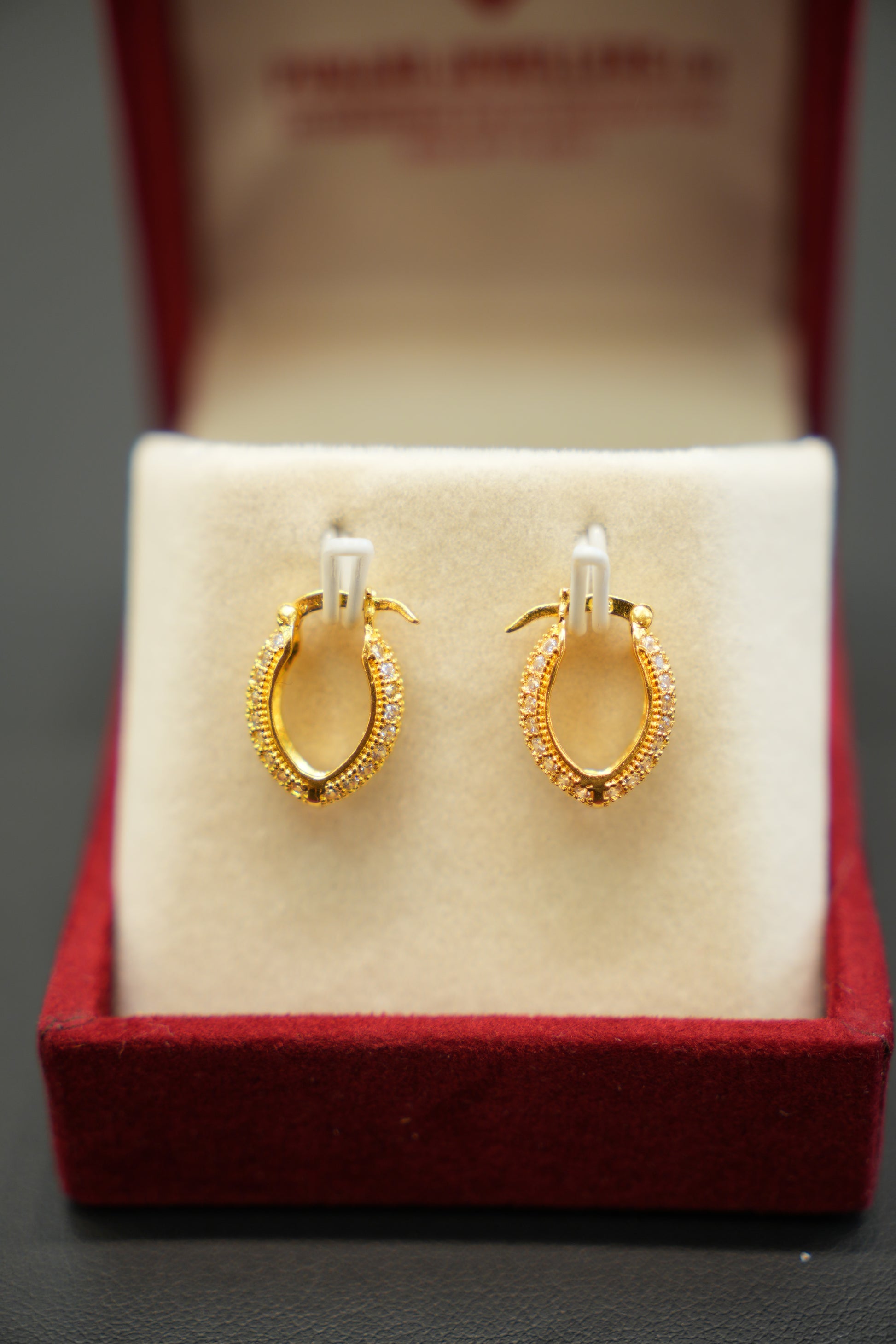 22K Gold Luxury Hoop Earrings