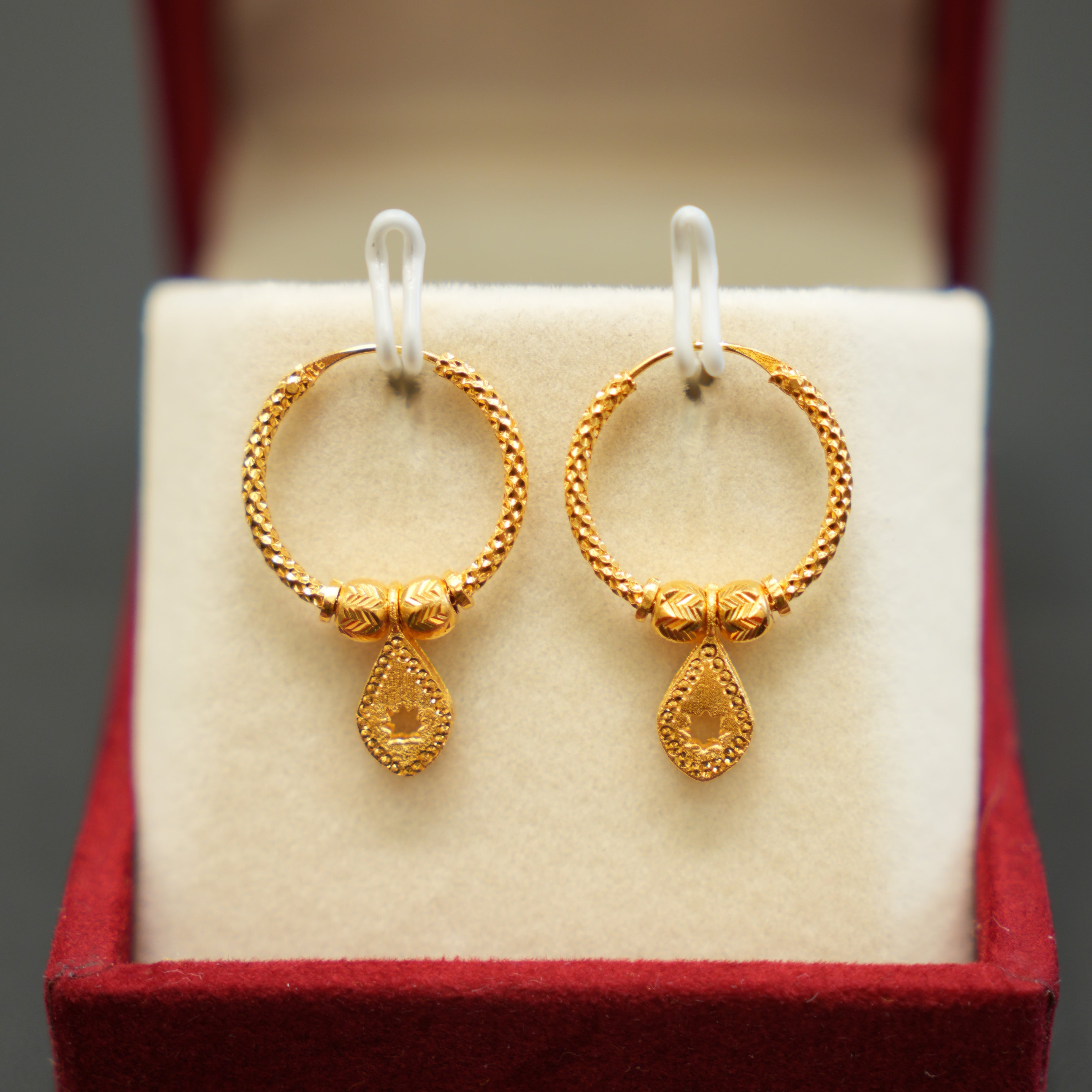 22K Gold Daily Wear Hoops
