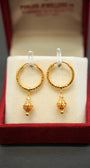 22K Gold Modern Hoop Earrings