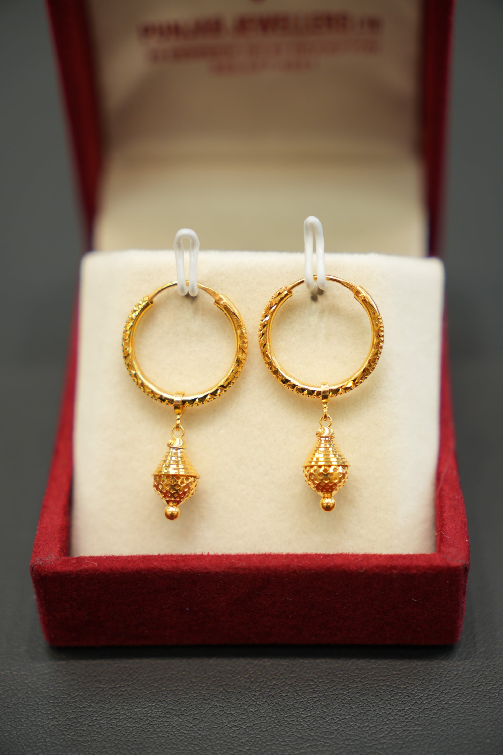 22K Gold Modern Hoop Earrings