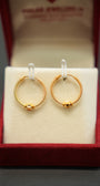 22K Gold Ladies Hoop Earrings