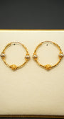 22K Gold Ladies Hoop Earrings