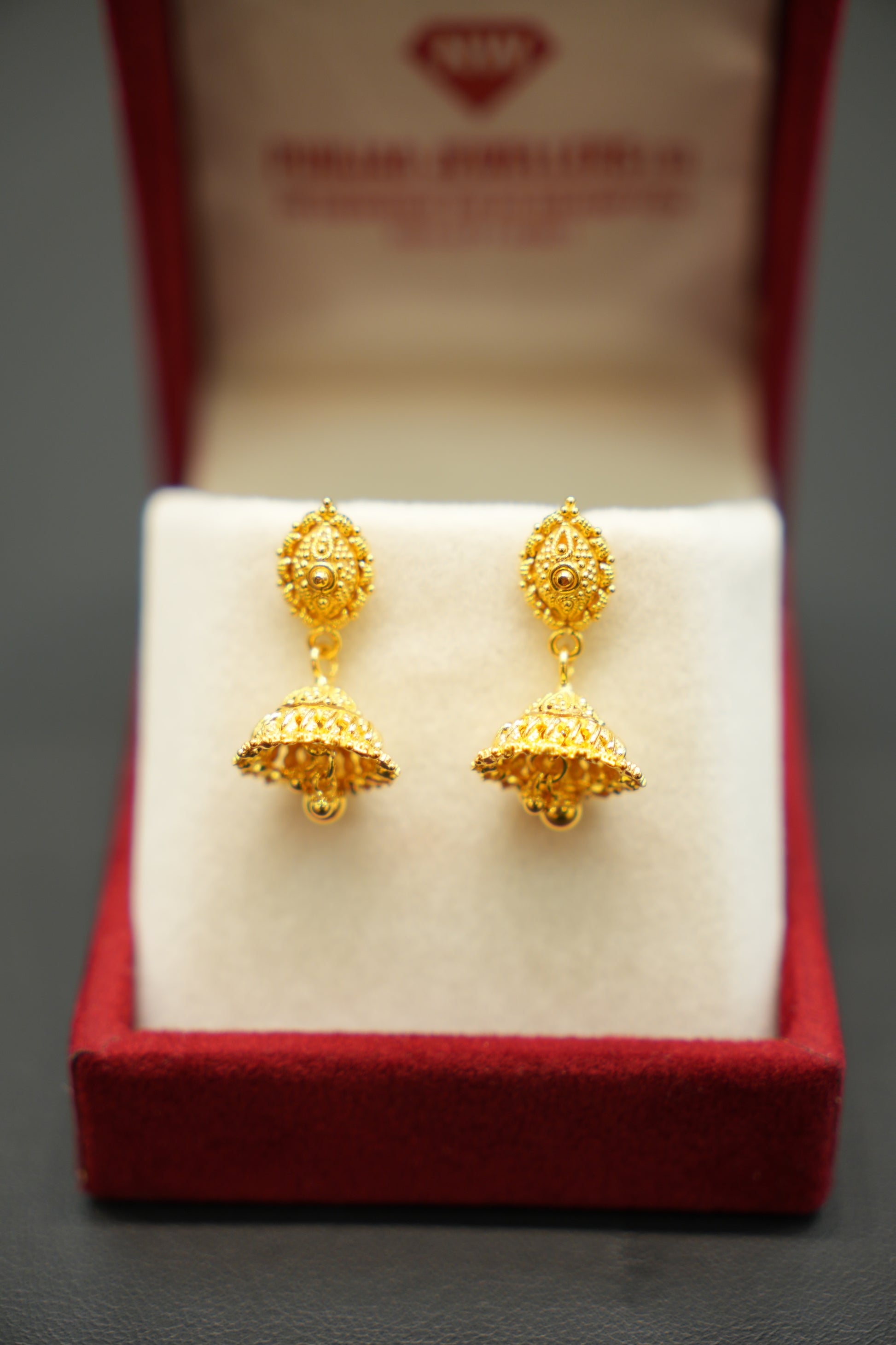 22K Gold Jhumka Earrings