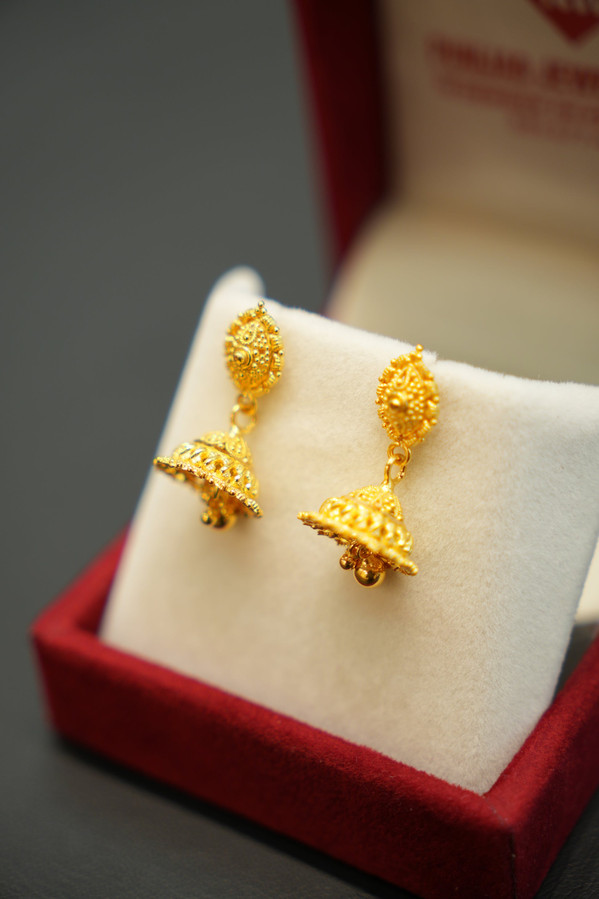 22K Gold Jhumka Earrings