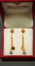 22K gold ladies earrings with elegant traditional design