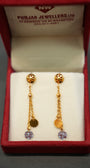 22K gold ladies earrings with elegant traditional design