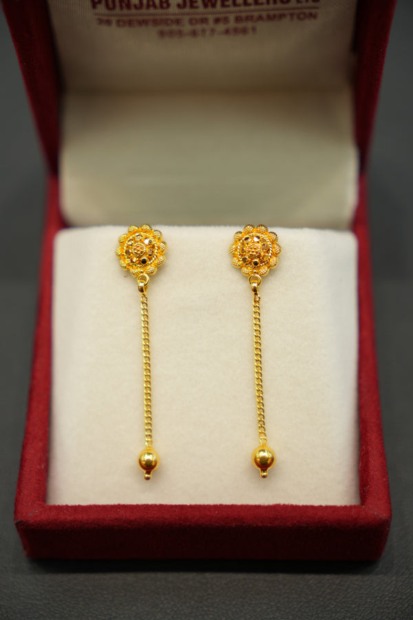22K Gold Ladies Earrings