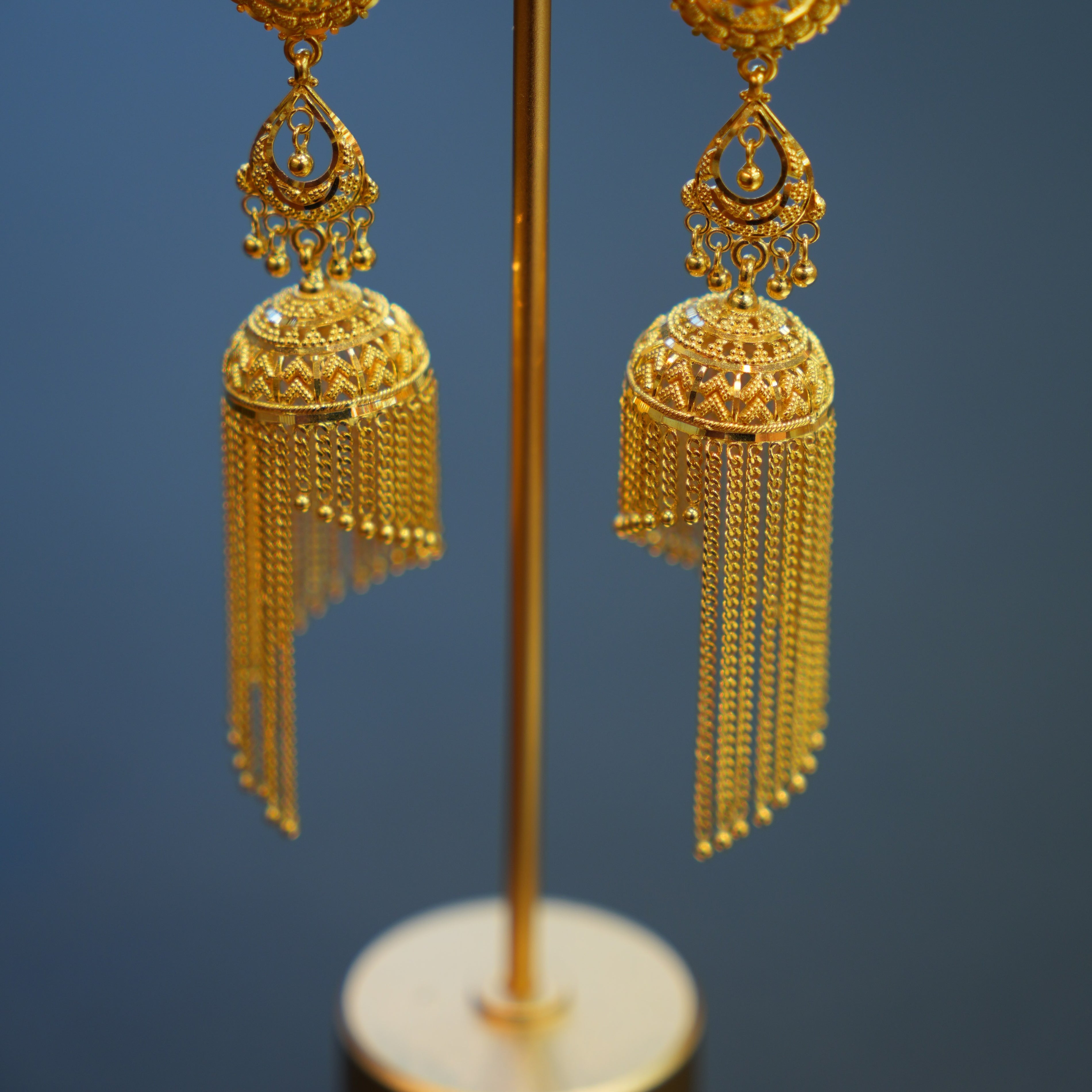 22K Gold Ethnic Ladies Earrings