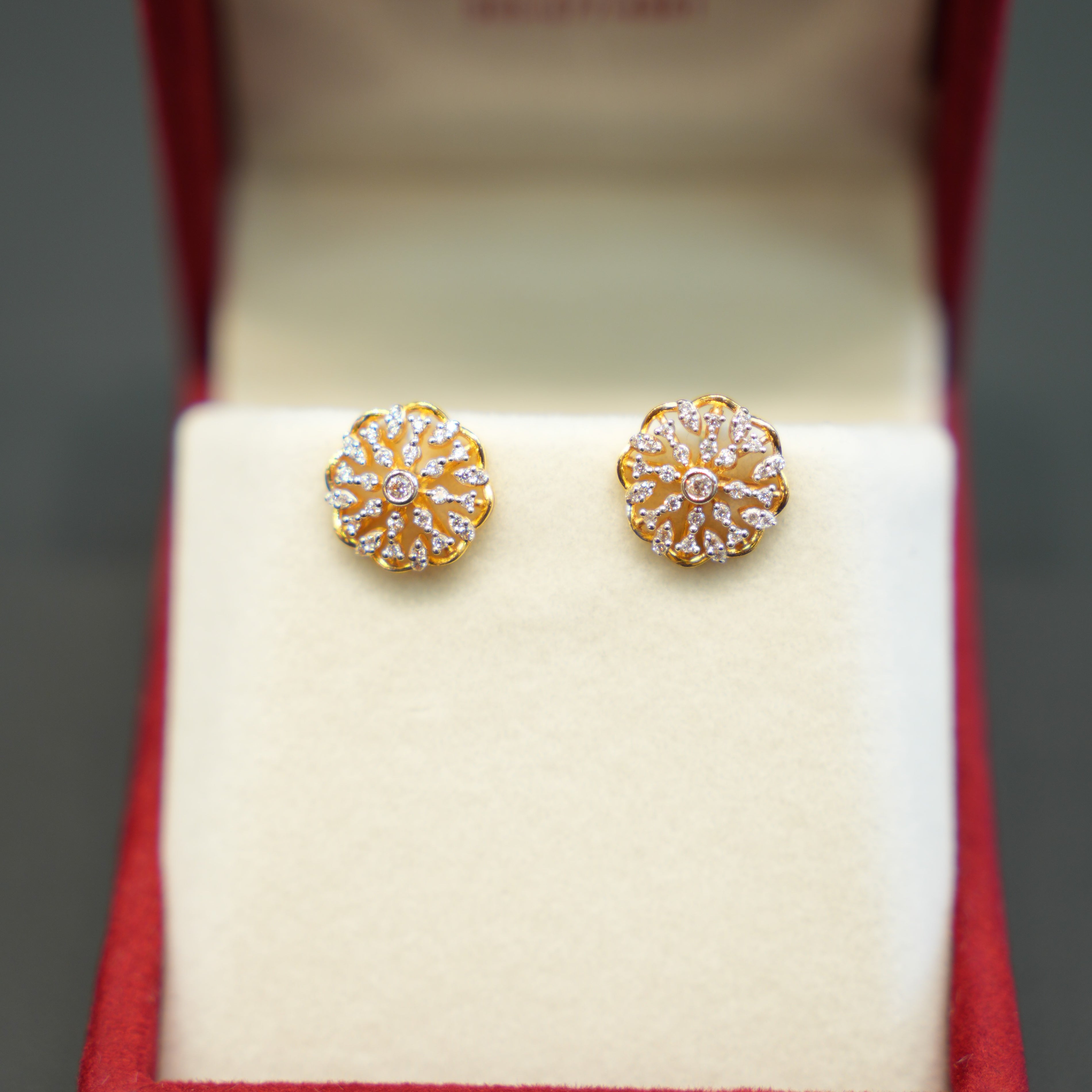 22K Gold Fancy Drop Earrings