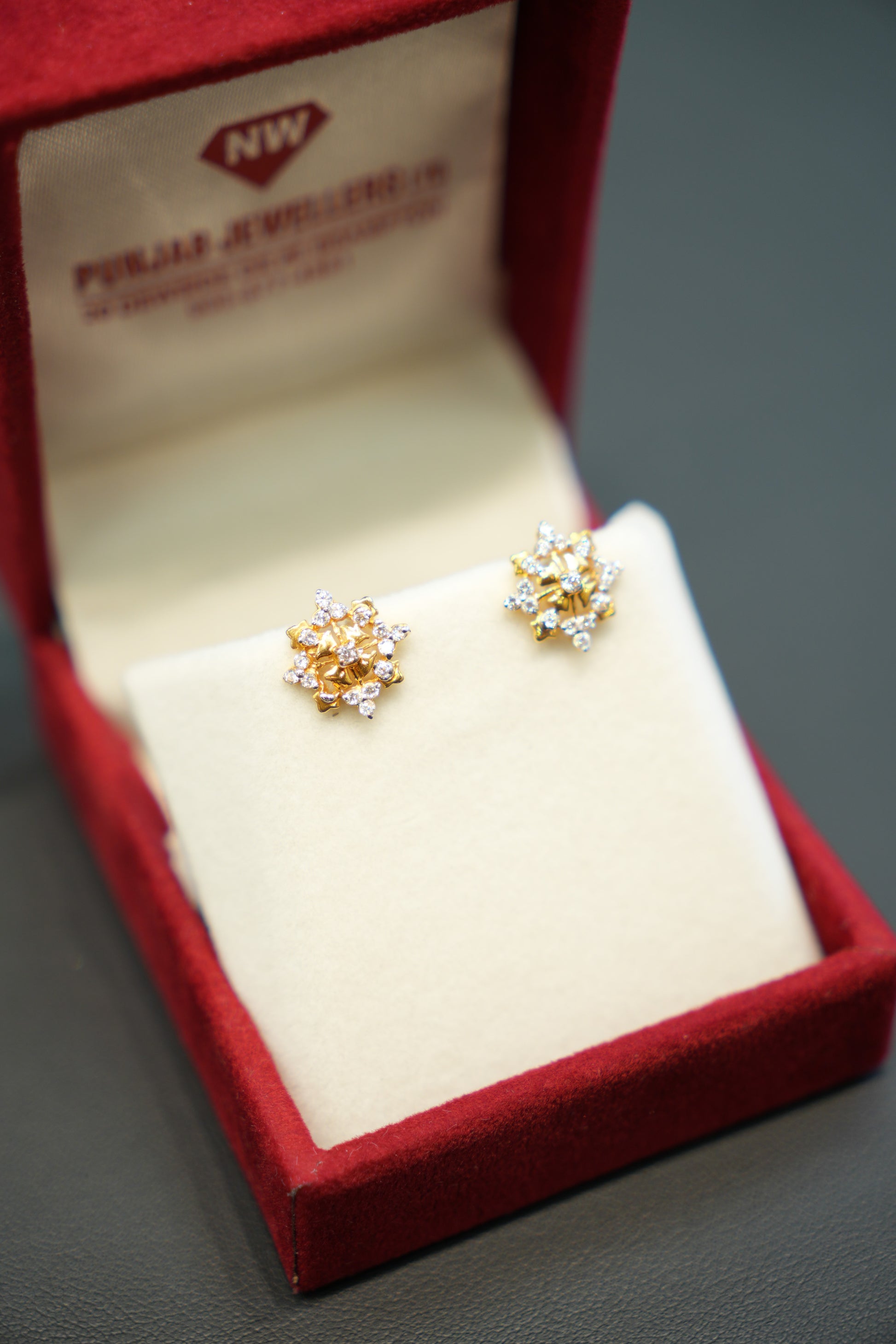 22K Gold Trendy Hoop Earrings