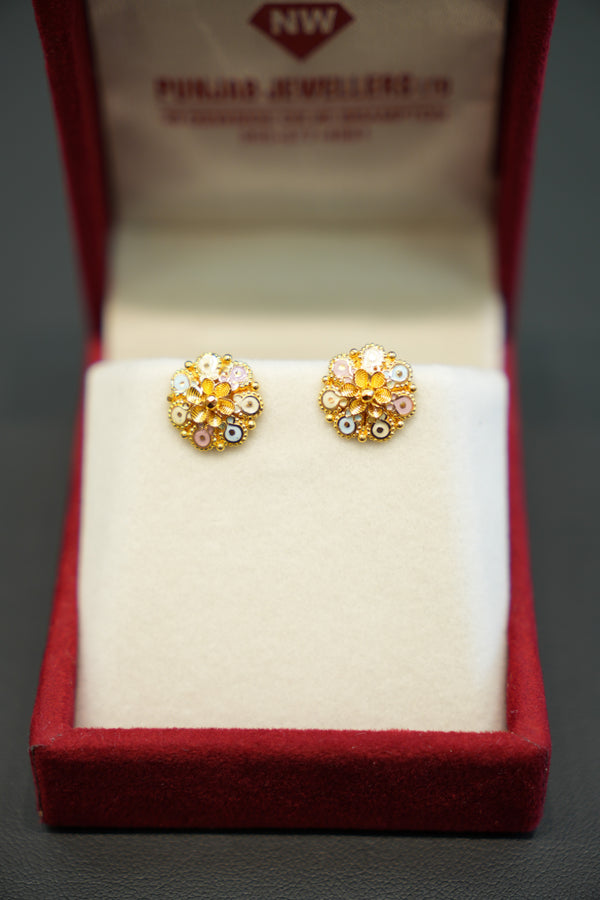 22K Gold Ladies Earrings